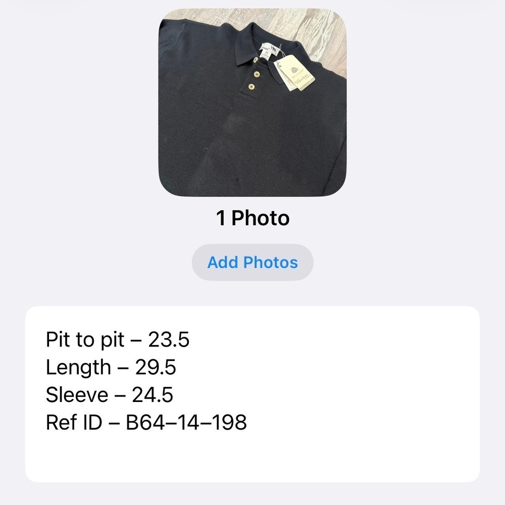 Vintage 90s I Levrieri Sweater Mens XXL Black Merino Wool Made In Italy Polo NWT - Picture 7 of 9